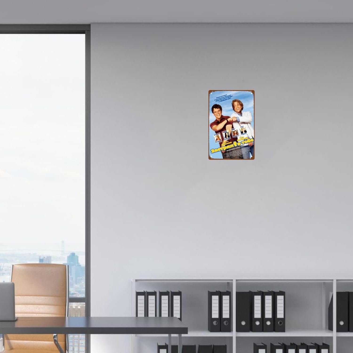 Stuck On You Metal Wall Tin Sign Classic Film Poster Modern Retro Gift Man Cave Decor Vintage Decorations Classic Crime Comedy Movie 8"x12"