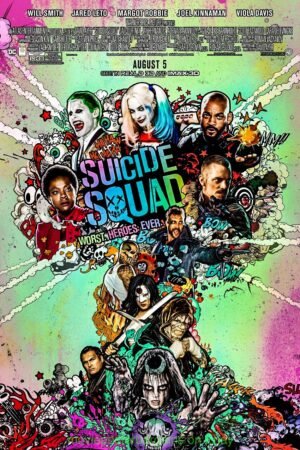 SUICIDE SQUAD MOVIE POSTER Double Sided 27x40 DS Rated HARLEY QUINN WILL SMITH