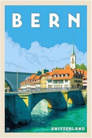 Switzerland - Bern - Vintage Travel Poster-24 x 36 Inches