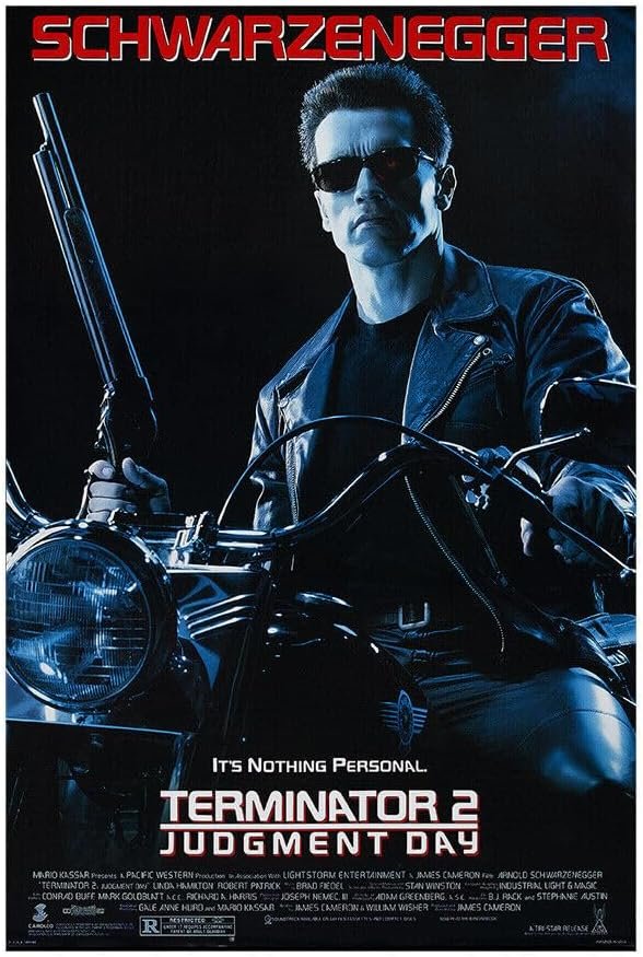 T2 - Judgement Day - Movie Poster - Arnold Schwarzenegger - US Version-24 x 36 Inches