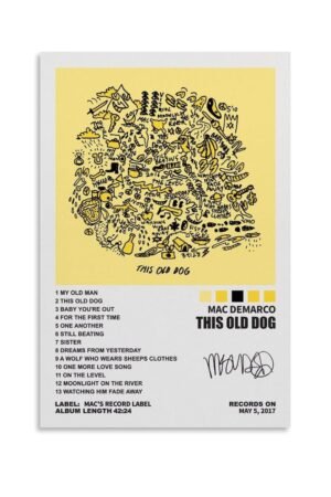 TAICI Mac DeMarco Poster This Old Dog Album Cover Posters Music Posters for Room Aesthetic Canvas Wall Art Bedroom Decor 12x18inch(30x45cm)