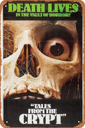 Tales from the Crypt Horror Movie Poster Tin Sign Vintage Metal Sign Retro Wall Decor 12x8 Inches