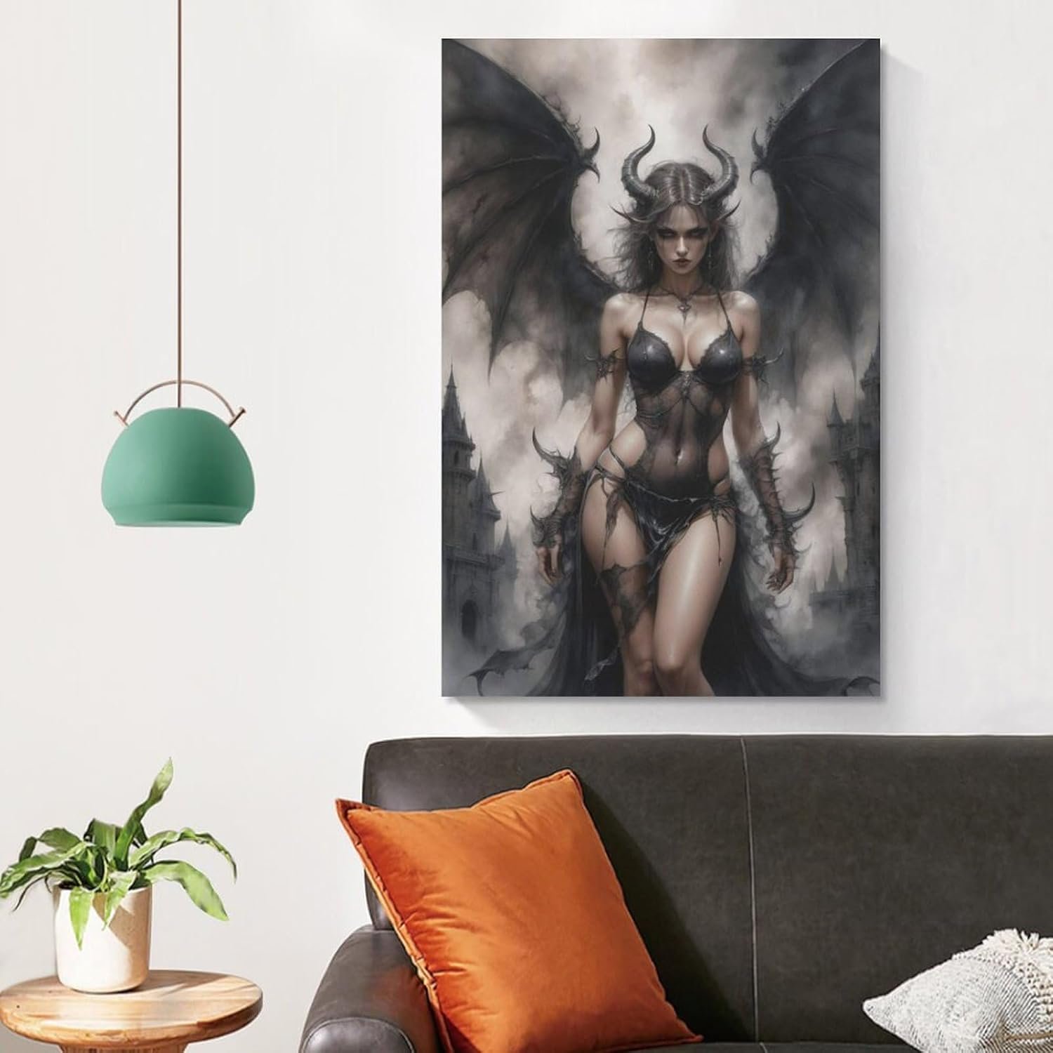 tendayougo Demonic Lilith, Dark Fantasy Illustration Poster Canvas Art Poster And Wall Art Picture Print Modern Family Bedroom Decor Posters 08x12inch(20x30cm)