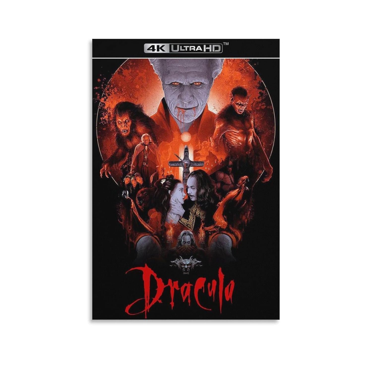 tendayougo Horror Poster Bram Stokers Dracula Poster Poster Decorative Painting Canvas Wall Art Living Room Posters Bedroom Painting 20x30inch(50x75cm)