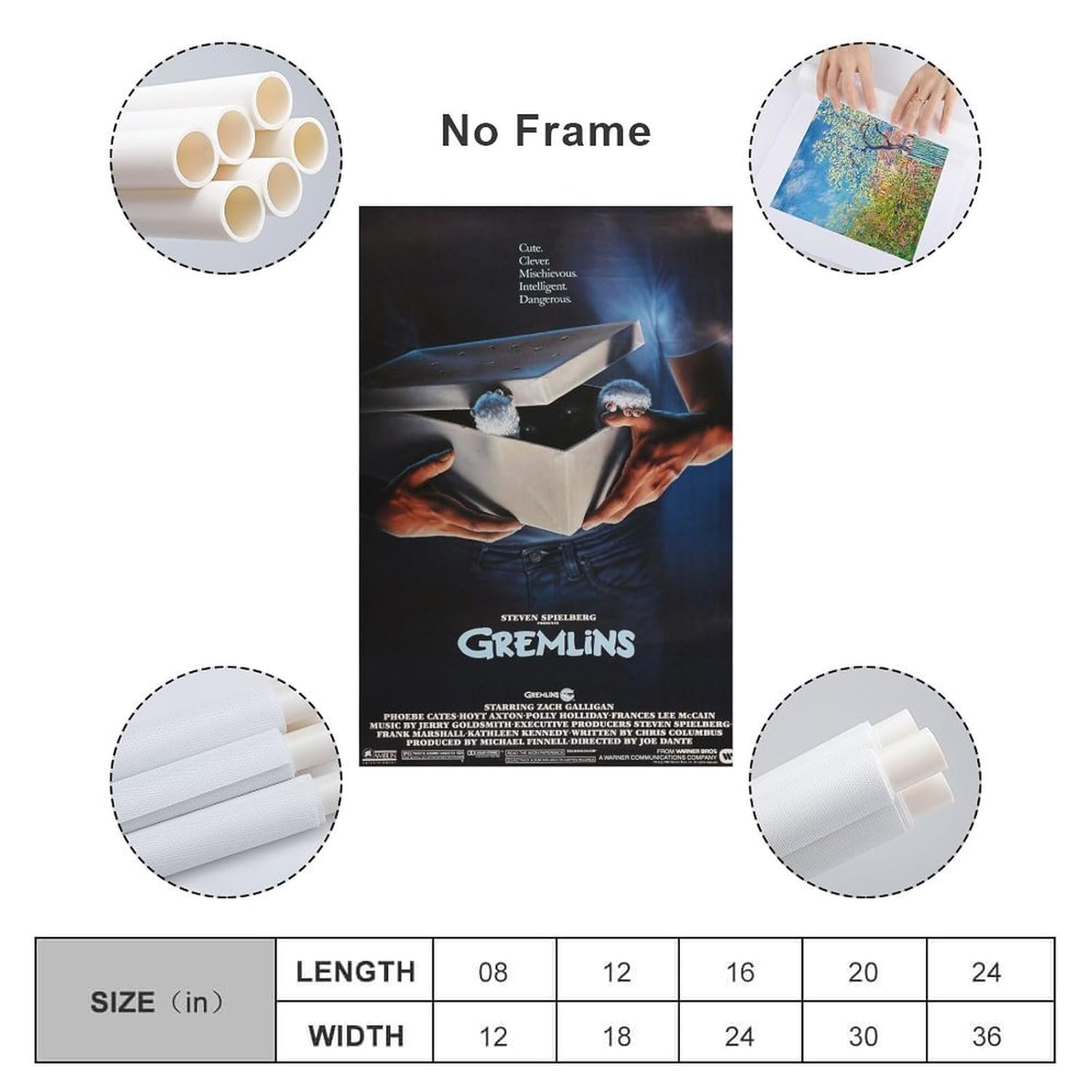 tendayougo Paintings for Wall Decorations Gremlins Cool Posters Poster Decorative Painting Canvas Wall Art Living Room Posters Bedroom Painting 12x18inch(30x45cm)