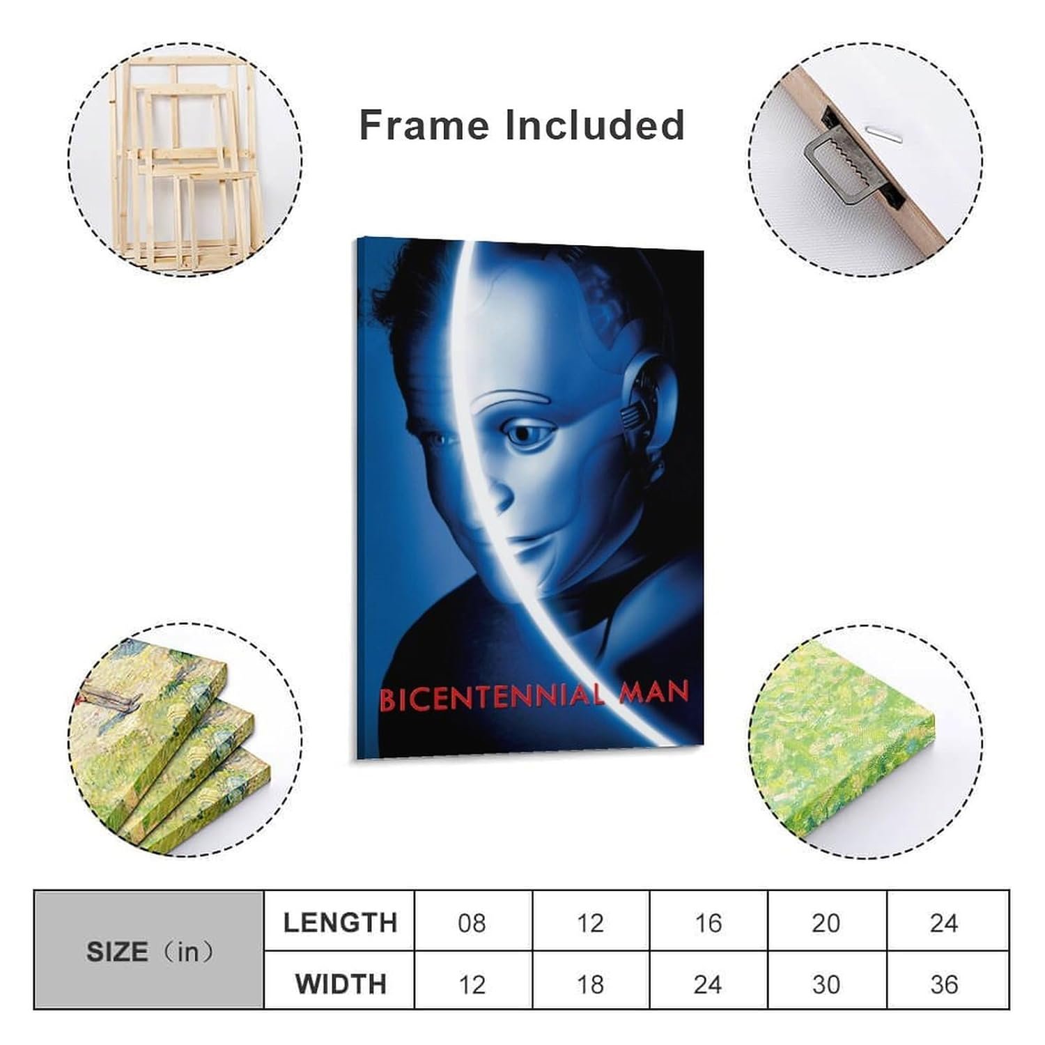 tendayougo Wall Posters Bicentennial Man Poster Canvas Art Poster And Wall Art Picture Print Modern Family Bedroom Decor Posters 16x24inch(40x60cm)