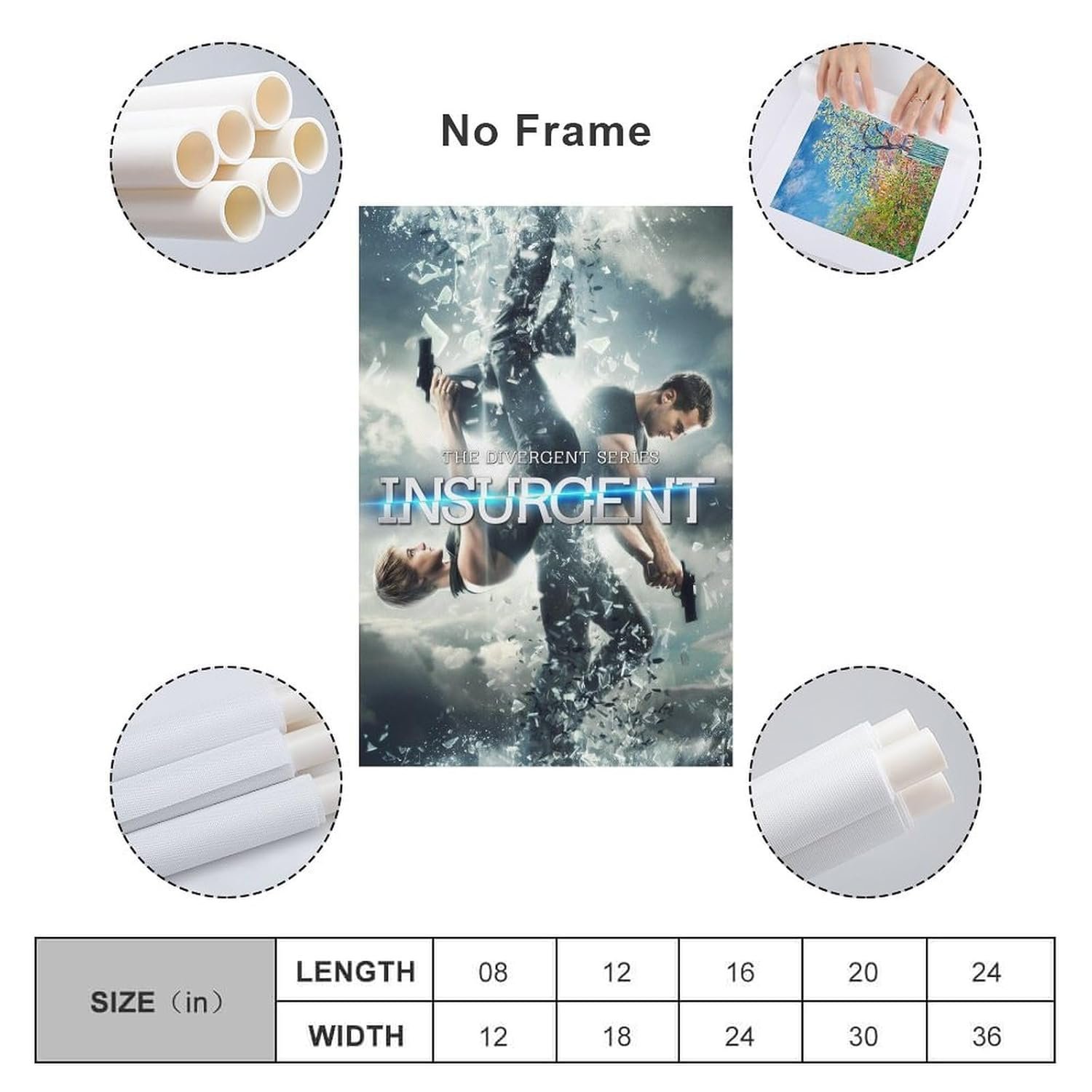 tendayougo Wall Posters Insurgent Movie Posterss Canvas Art Poster And Wall Art Picture Print Modern Family Bedroom Decor Posters 16x24inch(40x60cm)