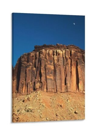 tendayougo Wall Posters Moon Blue Sky Mountain Landscape Poster Canvas Art Poster And Wall Art Picture Print Modern Family Bedroom Decor Posters 20x30inch(50x75cm)