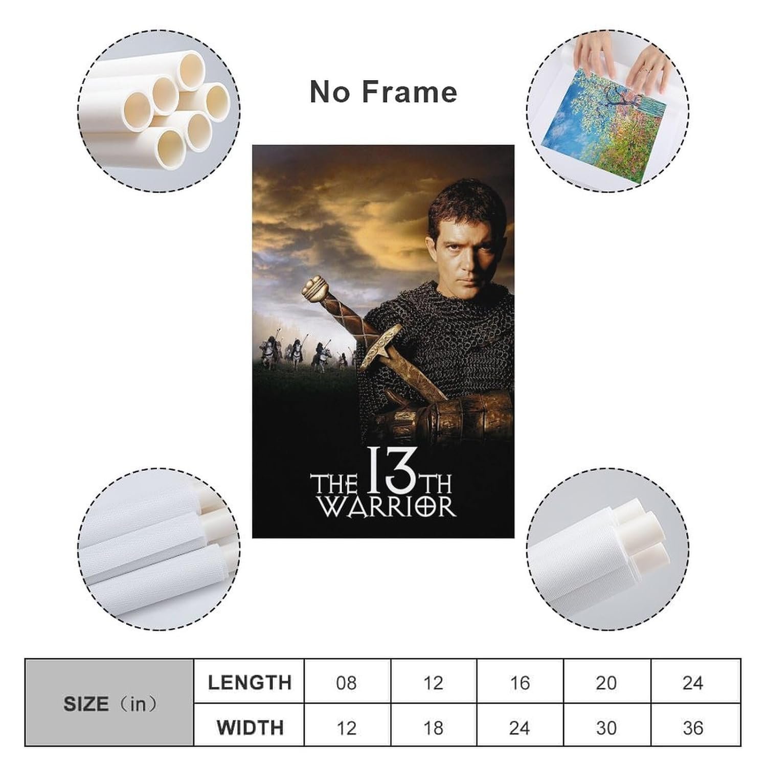tendayougo Wall Posters The 13th Warrior Movie Posterss Poster Decorative Painting Canvas Wall Art Living Room Posters Bedroom Painting 12x18inch(30x45cm)