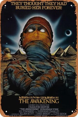 The Awakening Horror Movie Poster Tin Sign Vintage Metal Sign Retro Wall Decor 12x8 Inches