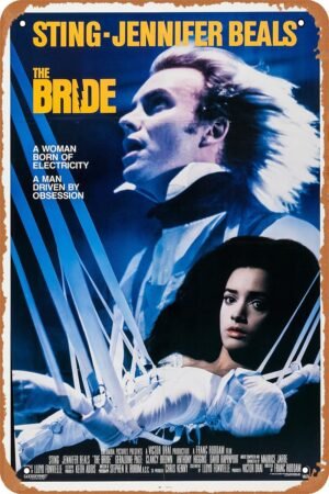 The Bride 1985 Horror Movie Poster Tin Sign Vintage Metal Sign Retro Wall Decor 12x8 Inches