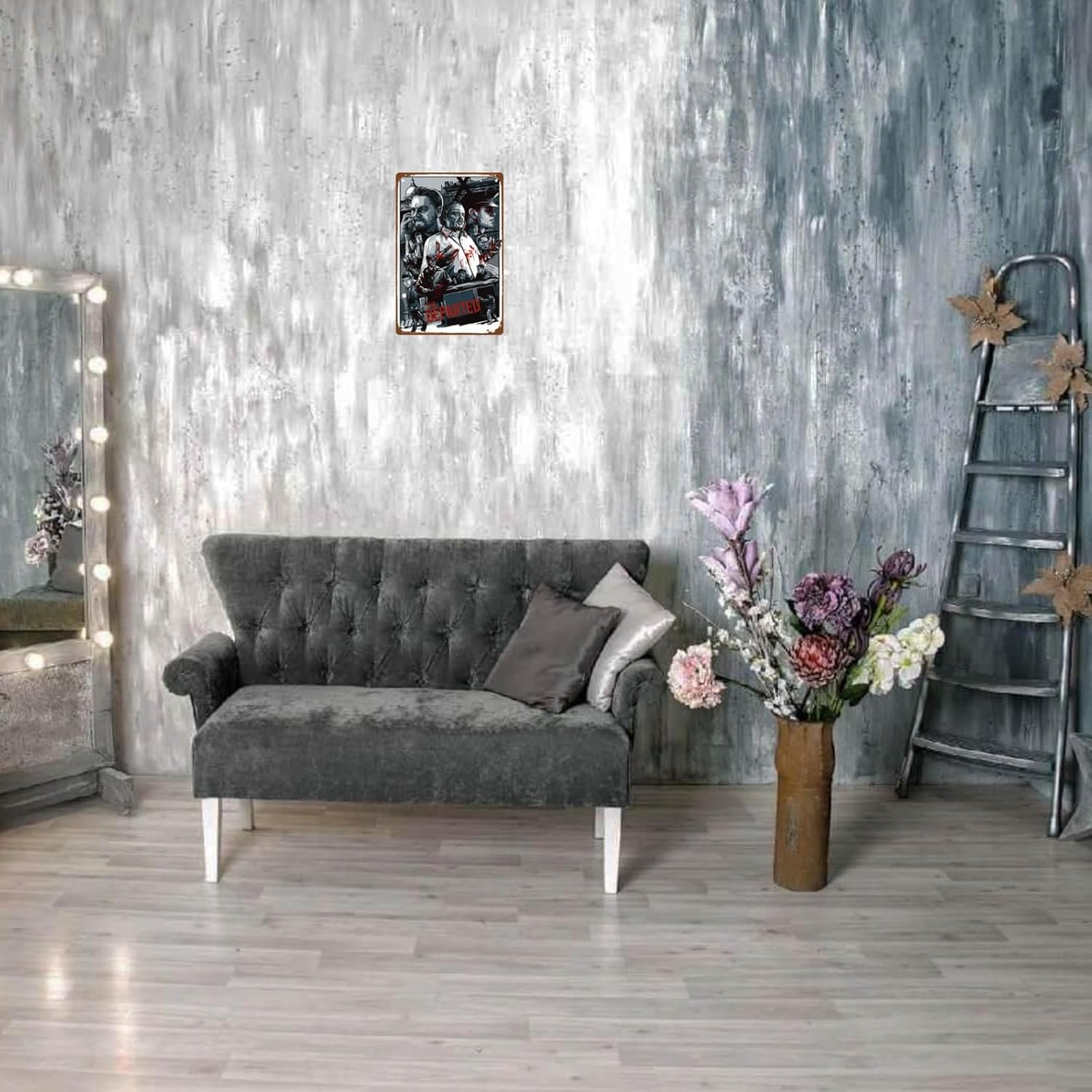 The Departed Film Art Deco Metal Wall Tin Sign Action Fighting Movie Man Cave Decor Retro Gift Vintage Decorations Action Drama Movie 8"x12"