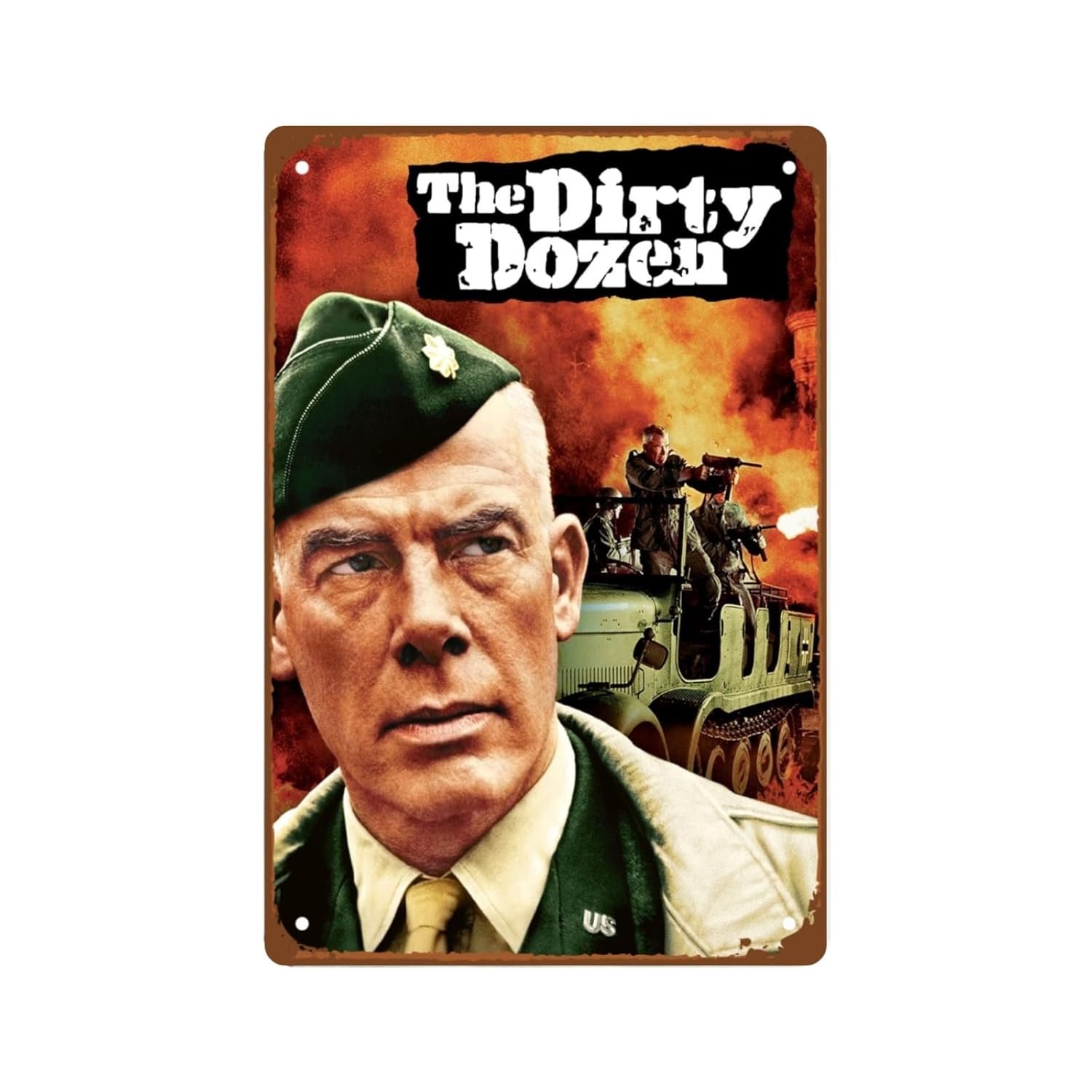 The Dirty Dozen Films Vintage Metal Wall Tin Sign Action War Films Man Cave Decor Retro Gift Vintage Decorations Adventure Movies 8"x12"