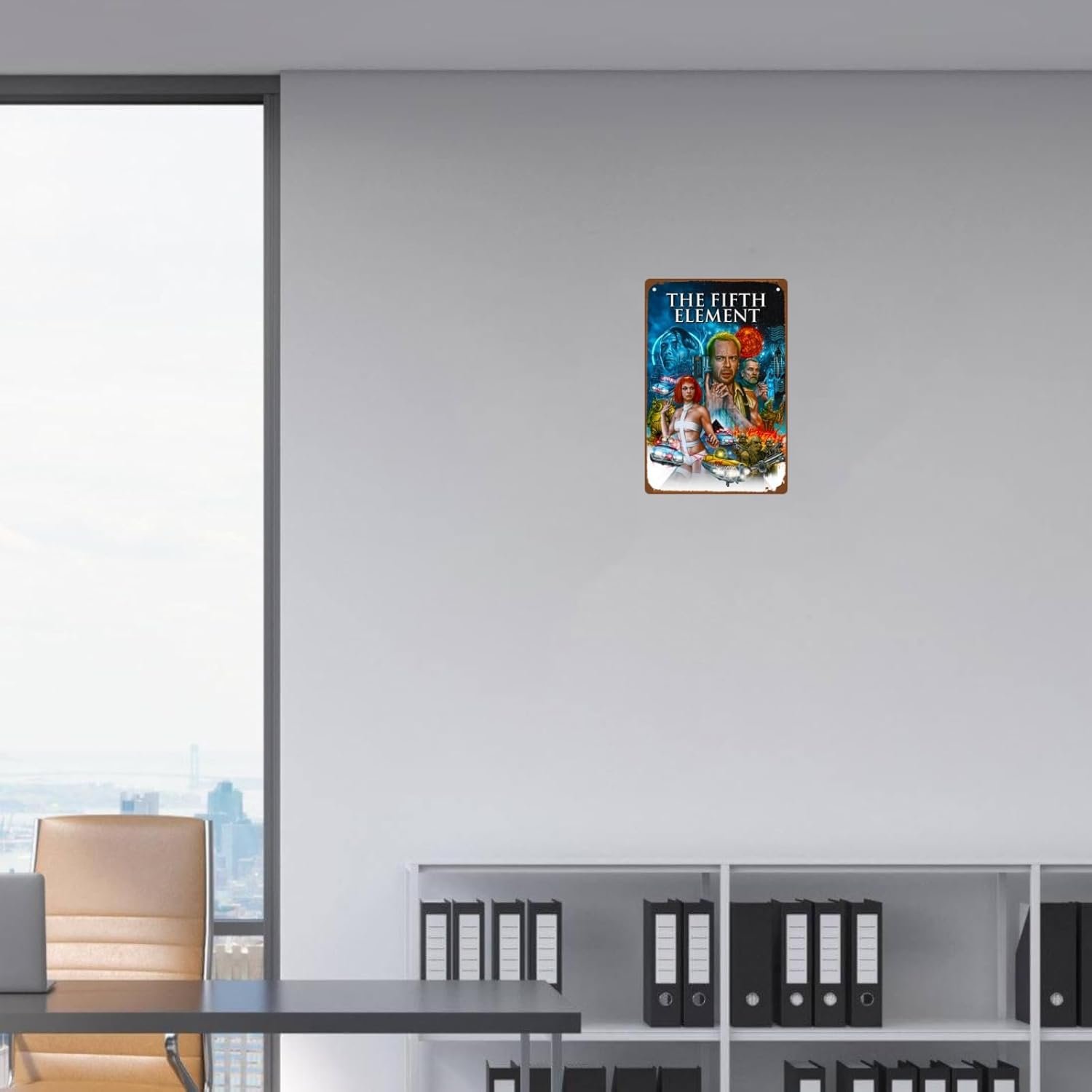 The Fifth Element Movie Retro Metal Wall Tin Sign Science Fiction Movie Man Cave Decor Retro Gift Vintage Decorations Classic Action Films 8"x12"