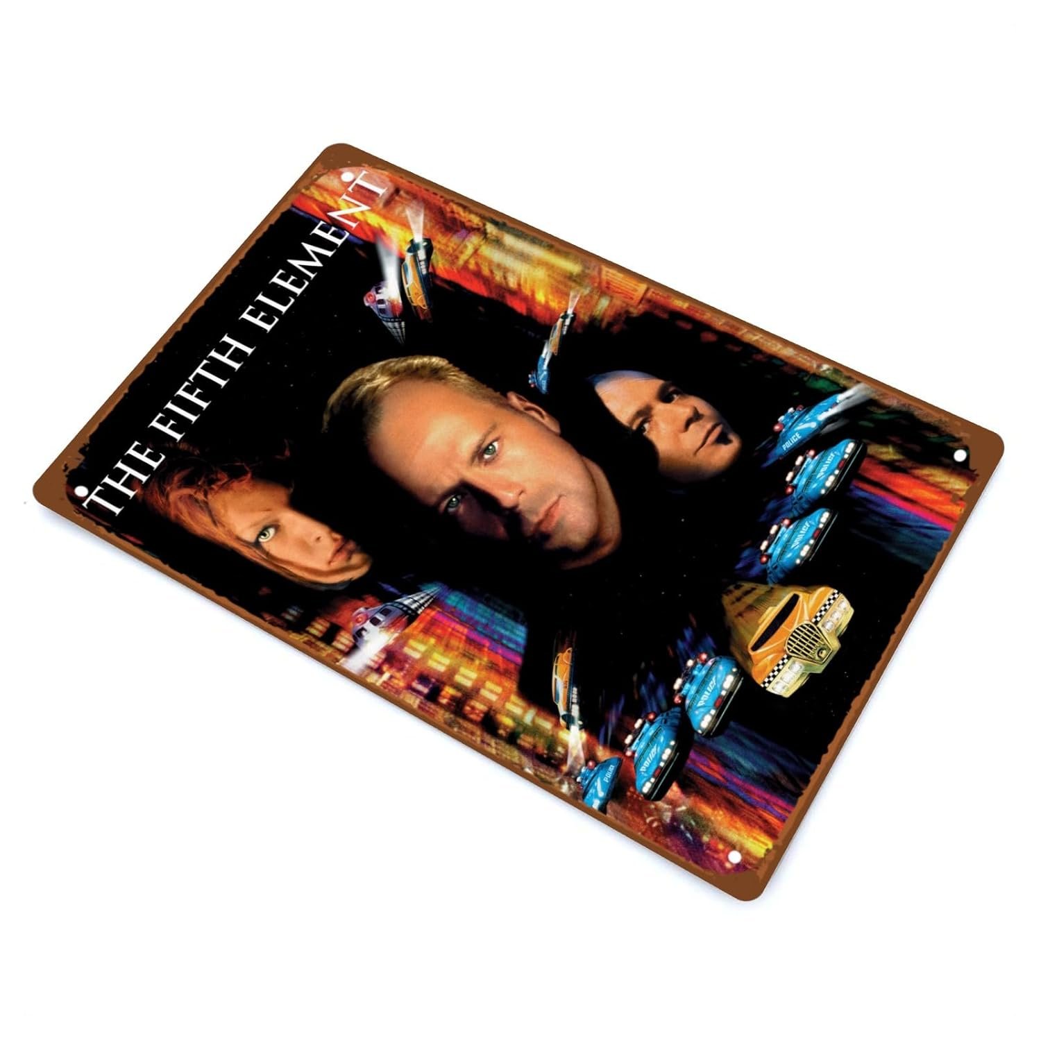 The Fifth Element Movies Colonial Metal Wall Tin Sign Science Fiction Movies Man Cave Decor Retro Gift Vintage Decorations Classic Action Film 8"x12"
