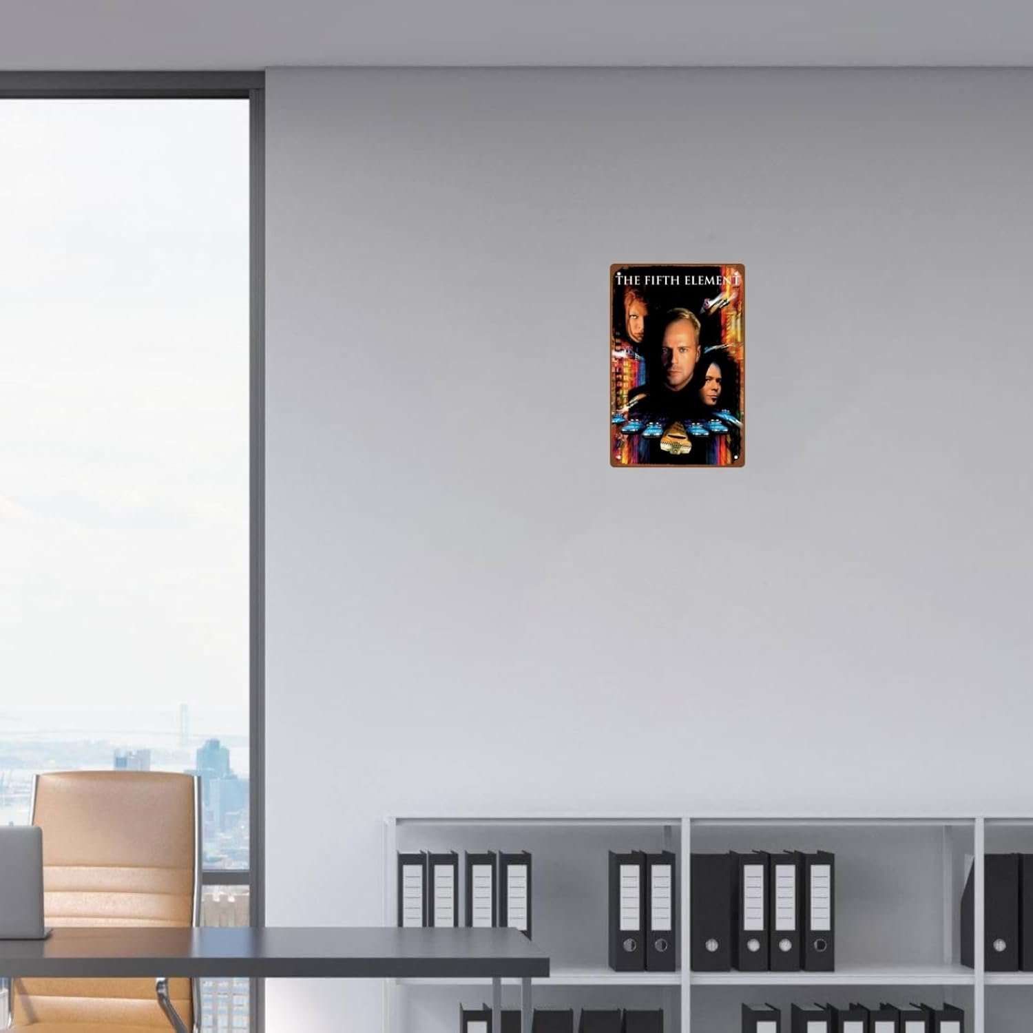 The Fifth Element Movies Colonial Metal Wall Tin Sign Science Fiction Movies Man Cave Decor Retro Gift Vintage Decorations Classic Action Film 8"x12"