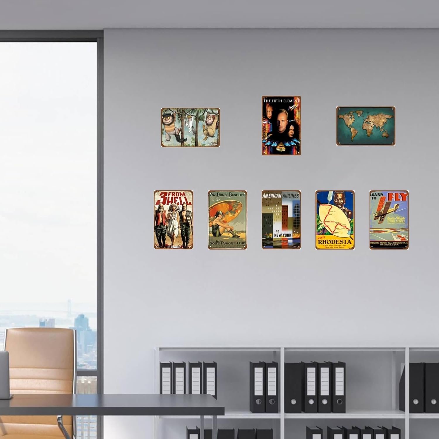 The Fifth Element Movies Colonial Metal Wall Tin Sign Science Fiction Movies Man Cave Decor Retro Gift Vintage Decorations Classic Action Film 8"x12"