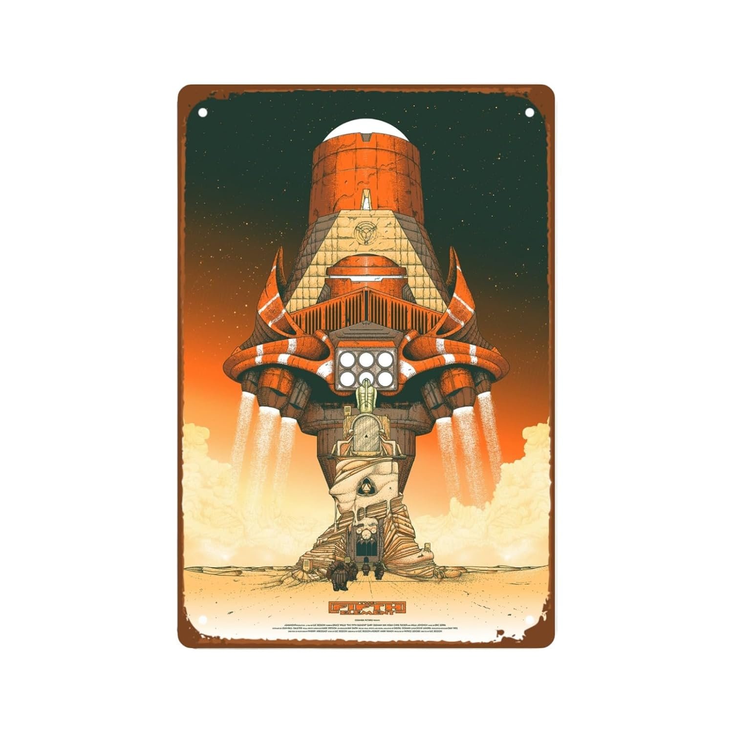 The Fifth Elements Movie Modern Metal Wall Tin Sign Science Fiction Film Man Cave Decor Retro Gift Vintage Decorations Classic Action Movies 8"x12"