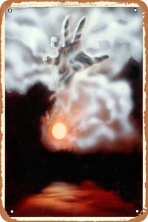 The Fog 1980 Poster Horror Movie Tin Sign Vintage Metal Sign for Men Women Plaque Wall Decor for Bar Pub Home Cafe 8x12 Inch