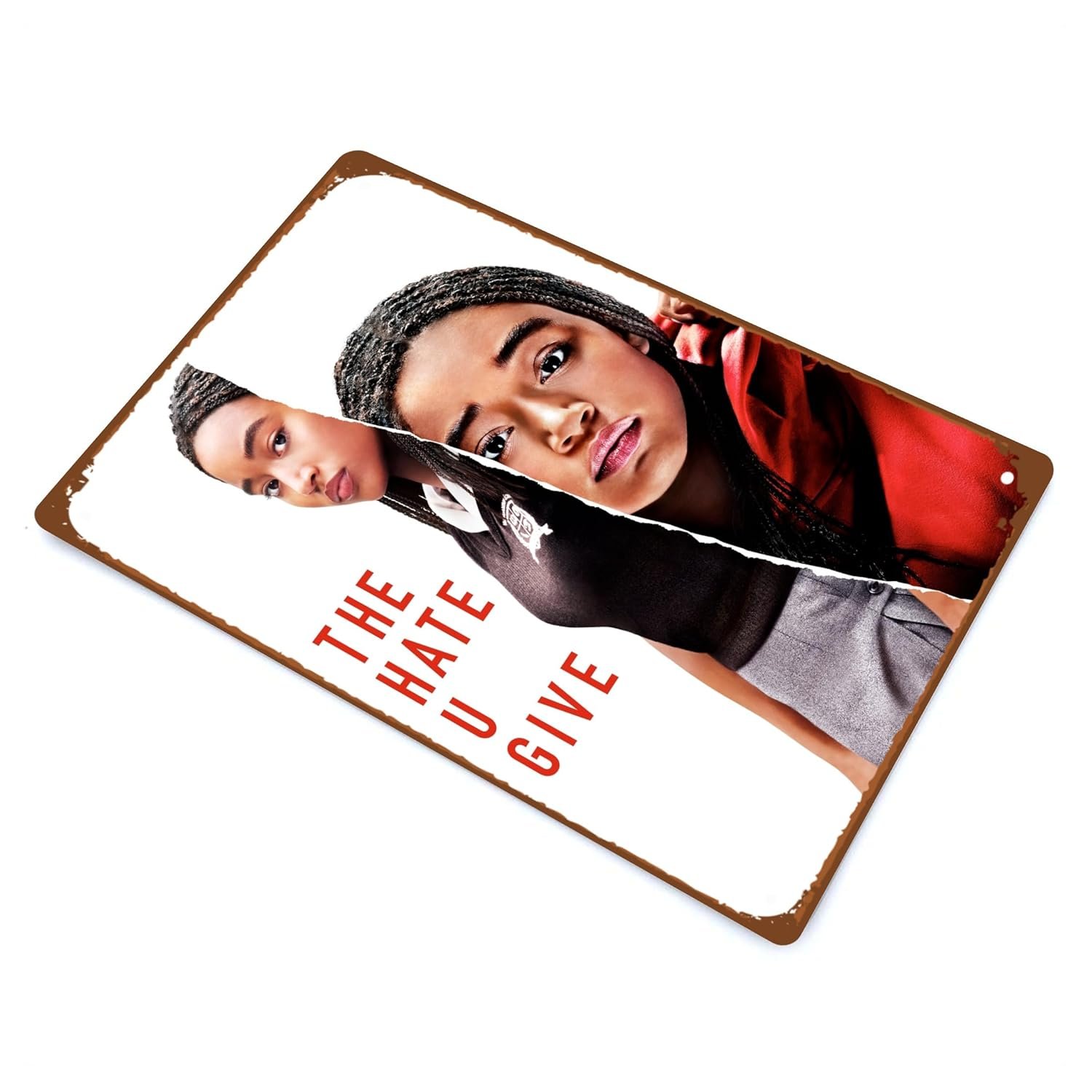 The Hate U Give Movie Metal Wall Tin Sign Plot Crime Movies Casual Retro Gift Man Cave Decor Vintage Decorations Action Movies 8"x12"