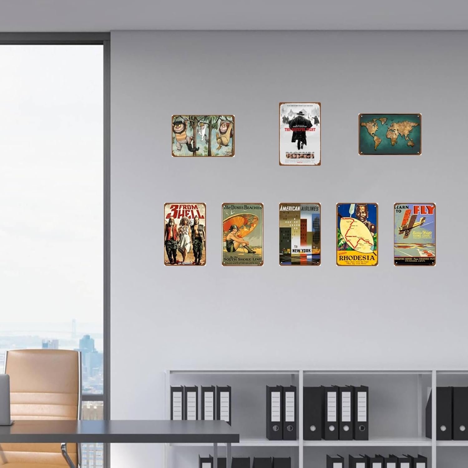 The Hateful Eight Movie Metal Wall Tin Sign Retro Film Poster Retro Gift Man Cave Decor Vintage Decorations 8"x12"