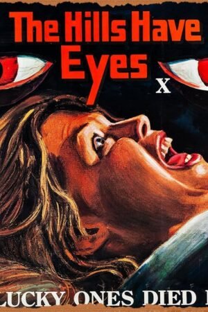 The Hills Have Eyes Horror Movie Poster Tin Sign Vintage Metal Sign Retro Wall Decor 12x8 Inches