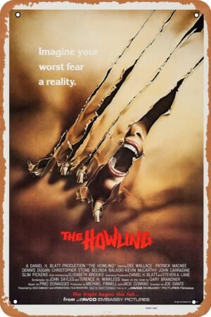 The Howling 1981 Vintage Movie Tin Sign Horror Movie Metal Poster Wall Decor 8x12 Inch