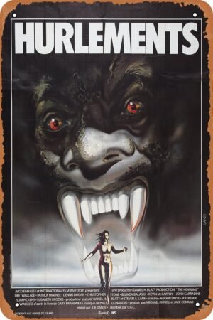 The Howling Movie Poster Metal Tin Sign Vintage Style Wall Plaque Decor 8x12 inch