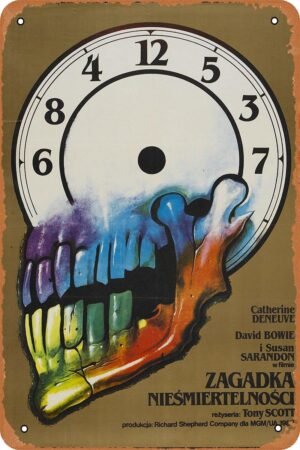 The Hunger Horror Movie Poster Tin Sign Vintage Metal Sign Retro Wall Decor 12x8 Inches