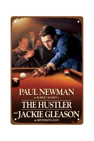The Hustler Movie Metal Wall Tin Sign Sports Movie Posters Man Cave Decor Retro Gift Vintage Retro Movie Posters Art Deco Decorations 8"x12"