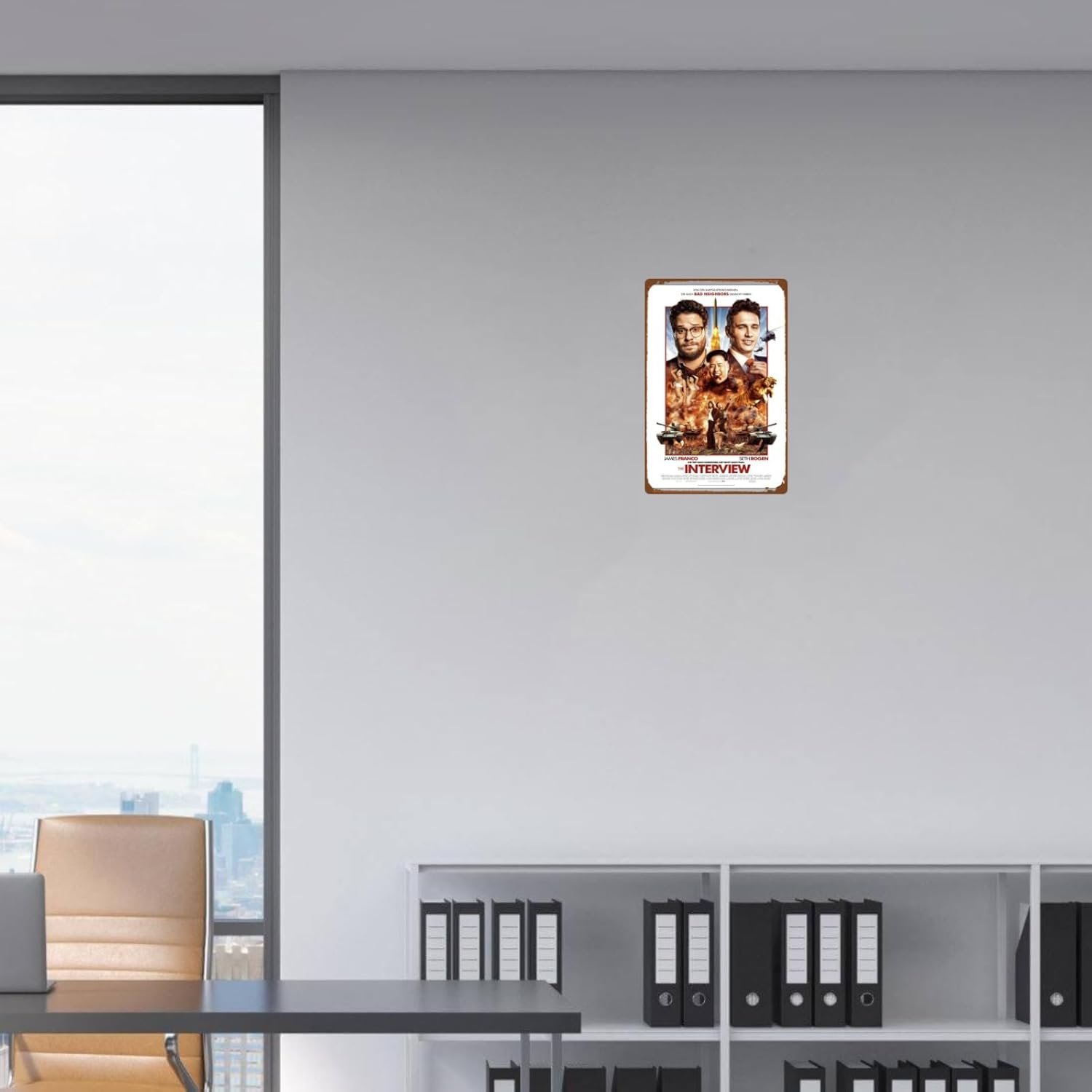 The Interview Movie Metal Wall Tin Sign Classic Film Poster Man Cave Decor Retro Gift Vintage Decorations 8"x12"