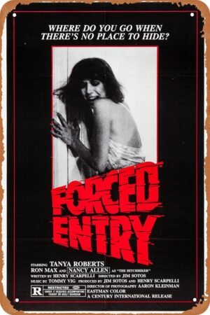 The Last Victim Horror Movie Poster Tin Sign Vintage Metal Sign Retro Wall Decor 12x8 Inches