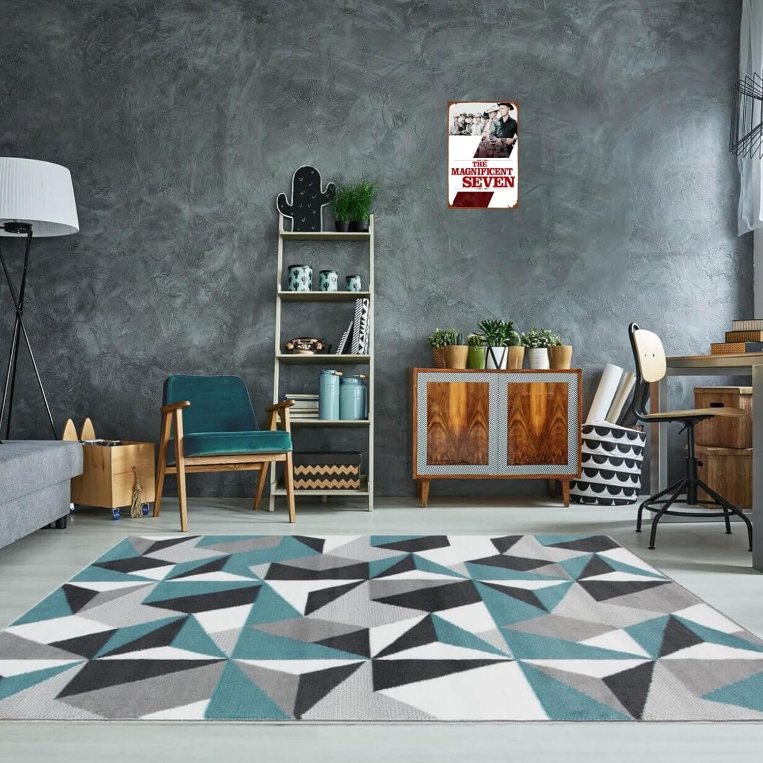 The Magnificent Seven Film Man Cave Decor Action Western Film Art Deco Metal Wall Tin Sign Retro Gift Vintage Decorations Action Adventure Film 8"x12"