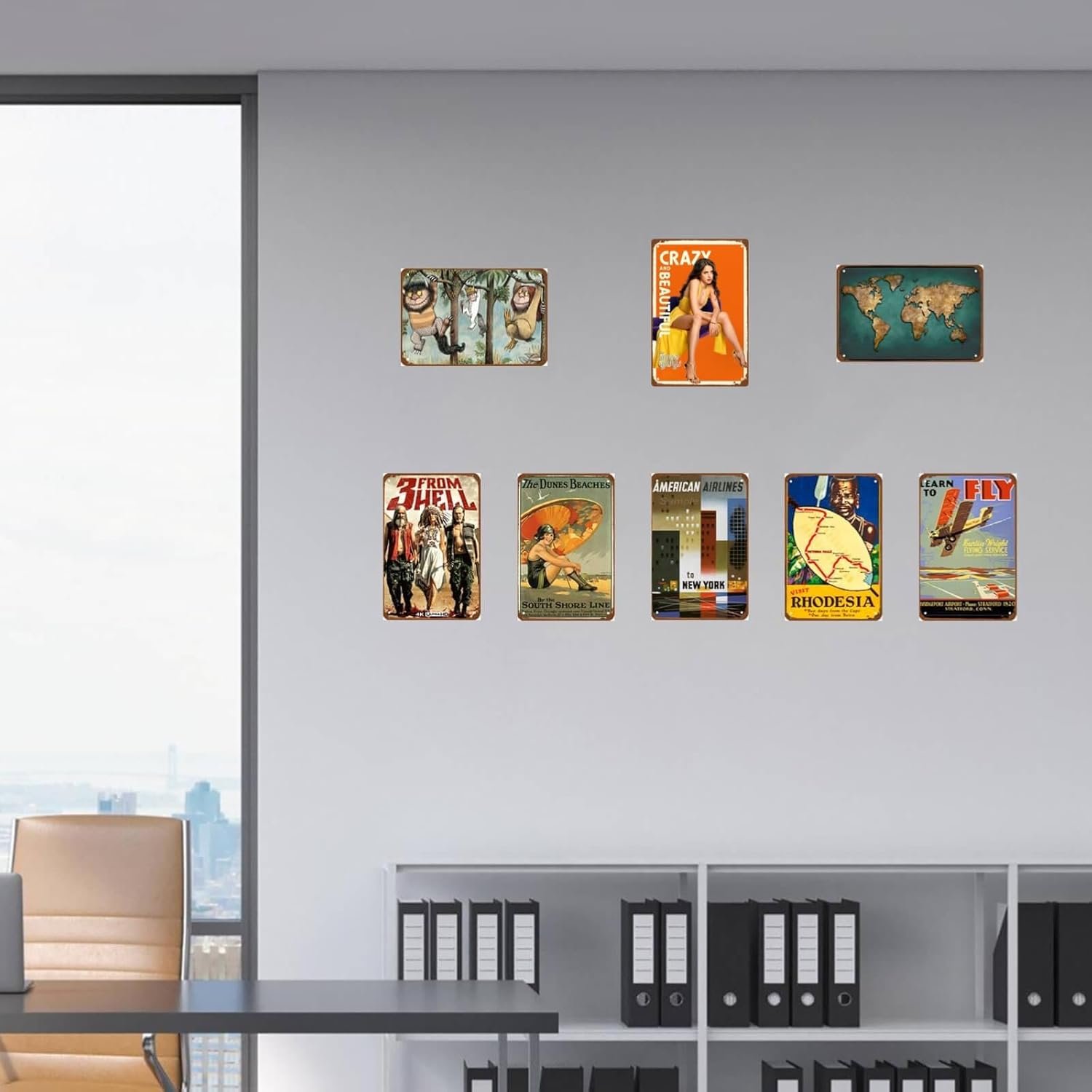 The Nice Guys Movie Metal Wall Tin Sign Action Movie Poster Retro Gift Man Cave Decor Vintage Decorations 8"x12"