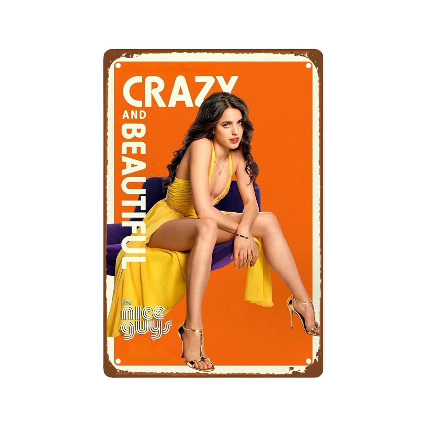 The Nice Guys Movie Metal Wall Tin Sign Action Movie Poster Retro Gift Man Cave Decor Vintage Decorations 8"x12"