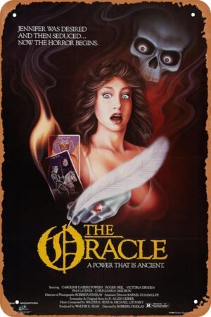 The Oracle Horror Movie Poster Tin Sign Vintage Metal Sign Retro Wall Decor 12x8 Inches