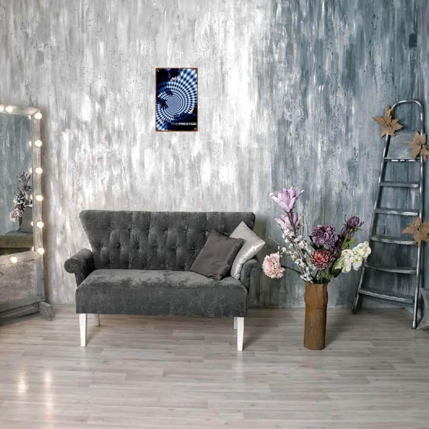 The Prestige Movies Modern Metal Wall Tin Sign Thrilling Action Movie Man Cave Decor Retro Gift Vintage Decorations Thrilling Crime Films 8"x12"