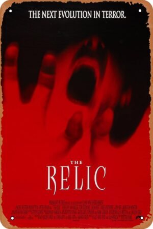 The Relic 1997 Horror Movie Poster Tin Sign Vintage Metal Sign Retro Wall Decor 12x8 Inches
