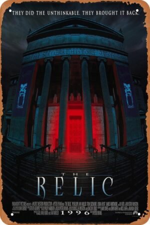 The Relic Horror Movie Poster Tin Sign Vintage Metal Sign Retro Wall Decor 12x8 Inches