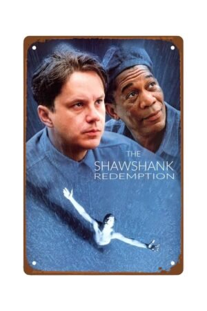 The Shawshank Redemption Metal Wall Tin Sign wall art Prison Escape room decor Man Cave Decor Retro Gift Vintage Decorations 8"x12"