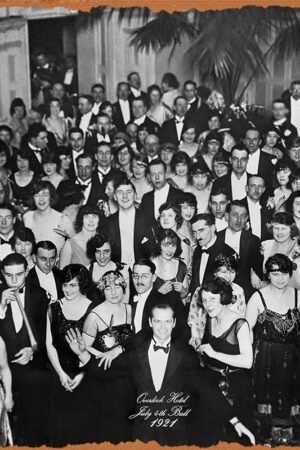 The Shining Ballroom Overlook Hotel Jack Torrance Movie Poster Retro Metal Sign Vintage Tin Sign for Bar Man Cave Garage Home Wall Decor Gift 12 X 8 inch