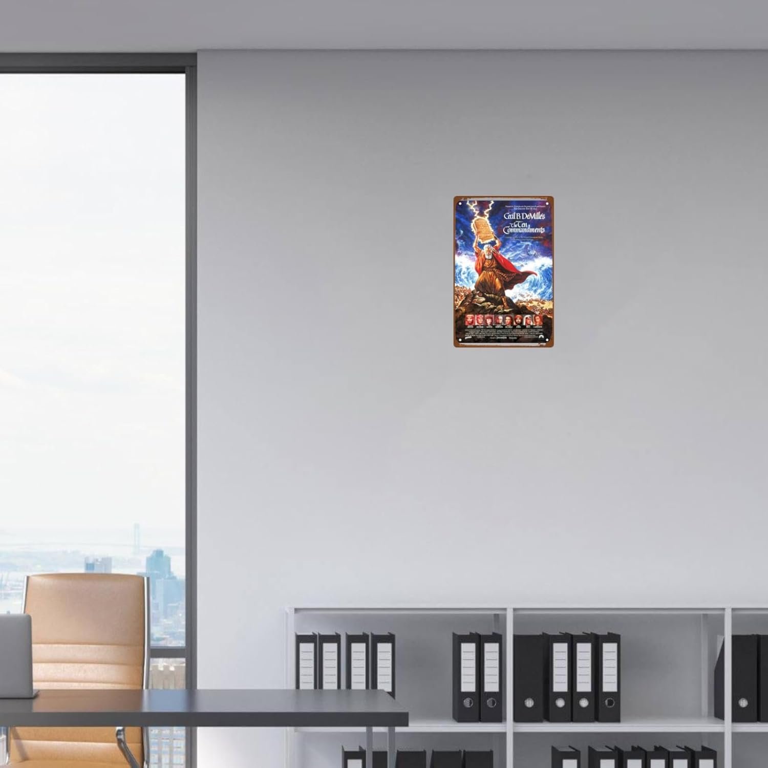 The Ten Commandments Movies Metal Wall Tin Sign Classic Ancient Movie Man Cave Decor Retro Gift Vintage Epic Retro Movie Rustic Decorations 8"x12"