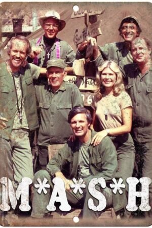 Tin Sign For Retro Metal Sign Vintage MASH 1970's Army TV Show Aluminum Sign for Home Coffee Wall Decor 8x12 Inch