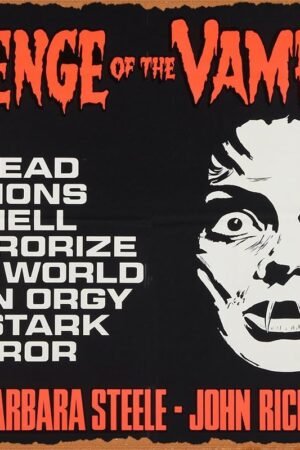 Vintage Movie Tin Sign,Black Sunday 1961 Poster Vintage Metal Sign Retro Wall Decor 12x8 Inches