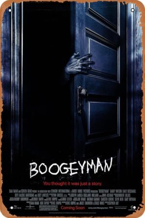 Vintage Movie Tin Sign,Boogeyman Poster Vintage Metal Sign Retro Wall Decor 12x8 Inches