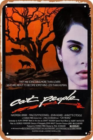 Vintage Movie Tin Sign,Cat People 1 Poster Vintage Metal Sign Retro Wall Decor 12x8 Inches