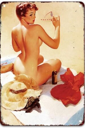 Vintage Style Metal Tin Signs 1950s Retro Pinup Girl Art Hot Girls On Summer Beach Funny Bathroom Quotes Wall Decor Sexy Nude Women Poster Decorations For Home Garage Man Cave...