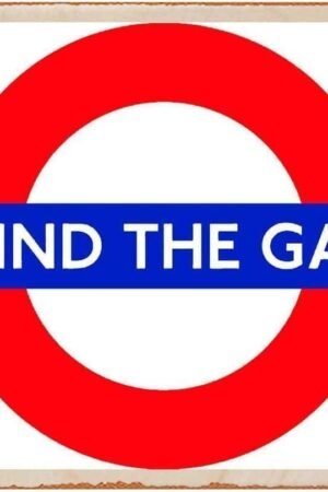 Vintage Tin Sign Mind The Gap Hippie Room Decor Gifts Star Posters Retro Cartoon Film Animation Car Funny Metal for Music Bar Home Coffee Movie Art Wall 8x12 Inch