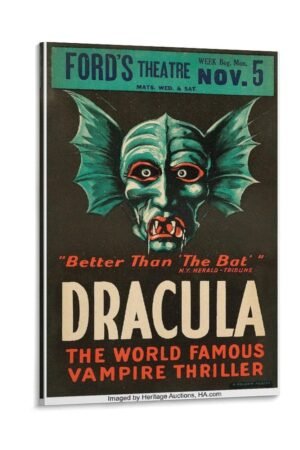 Wall Paintings Dracula 1920s Vintage Style Monster Movie Poster Canvas Art Poster And Wall Art Picture Print Modern Family Bedroom Decor Posters 24x36inch(60x90cm)