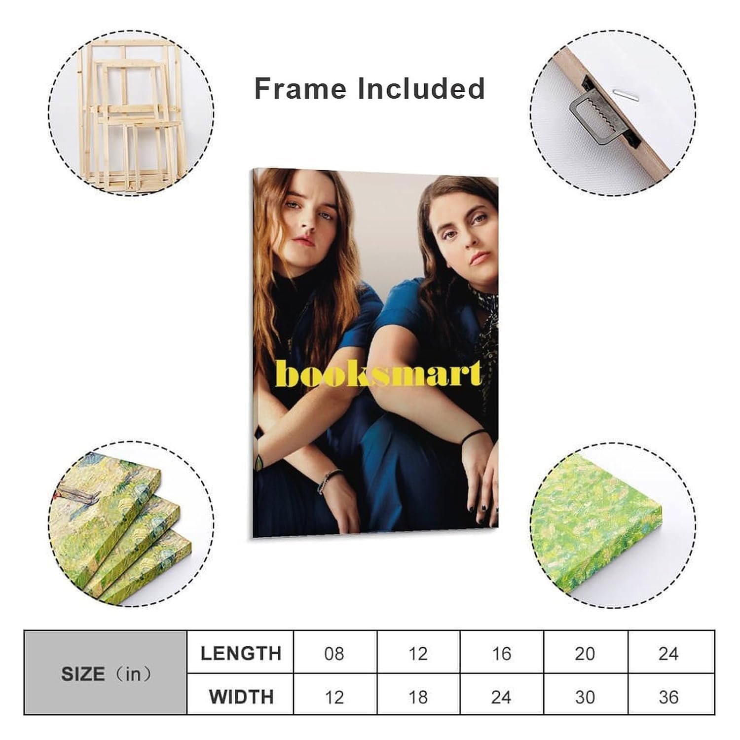 Wall Posters Booksmart Movie Posters Canvas Art Poster And Wall Art Picture Print Modern Family Bedroom Decor Posters 08x12inch(20x30cm)
